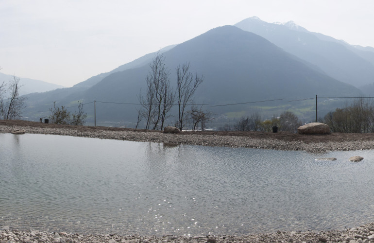 Stagno naturale con vista panoramica per Scaleres